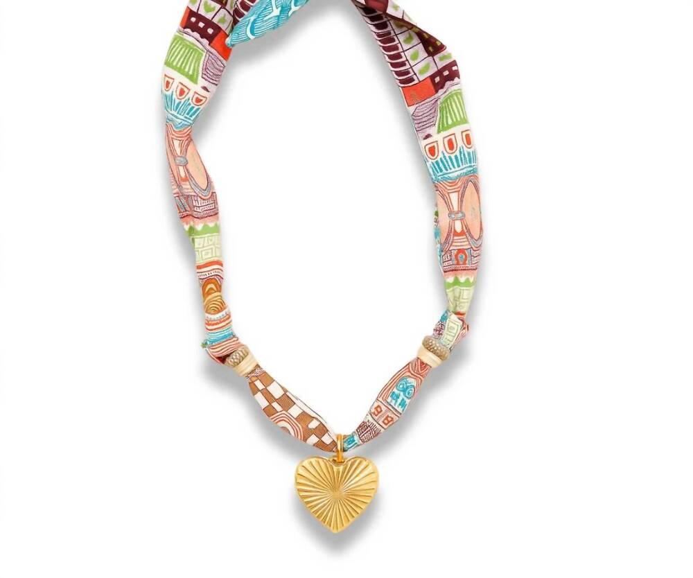 NEW SAHIRA JEWELRY DESIGN women's silk charm necklace in blue